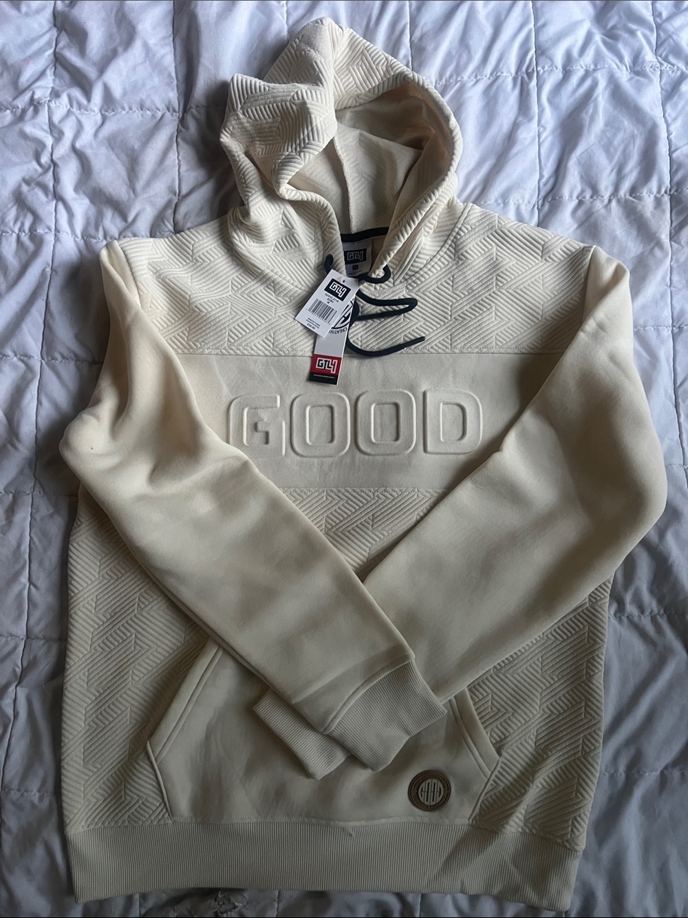 GTL4 MENS CREAM HOODIE